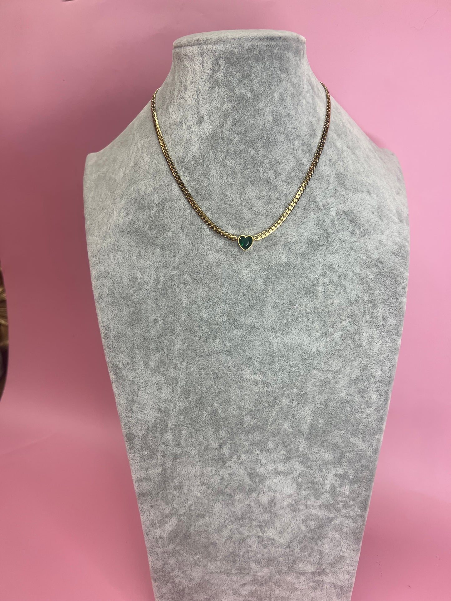Ketting green hart