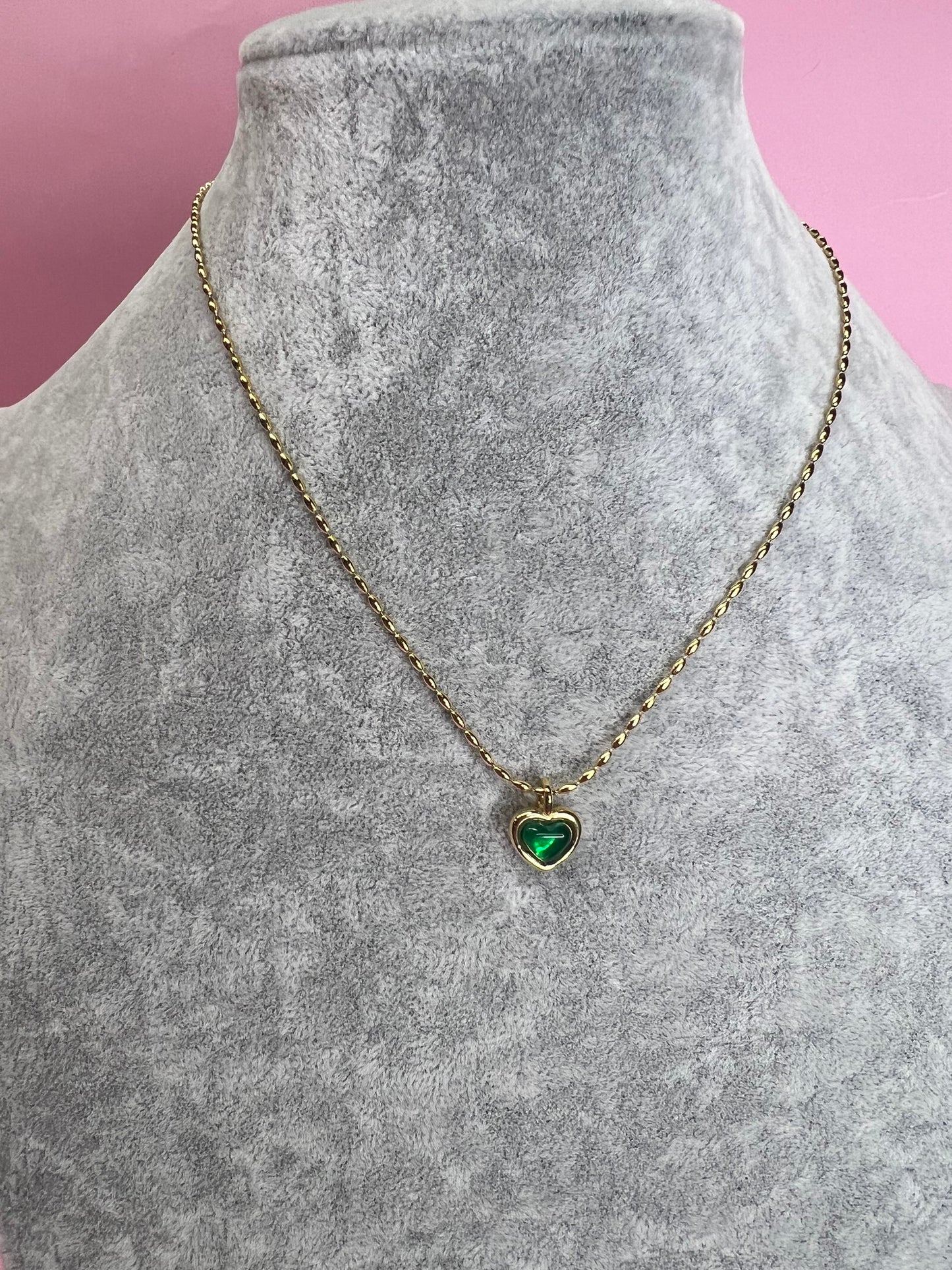 Ketting green hart 2