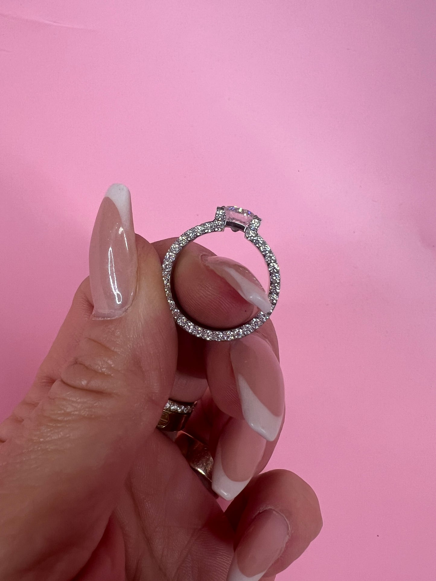 Ring little diamont witgoud