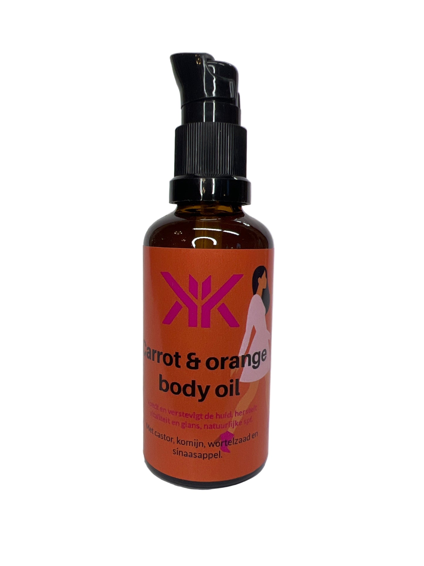 Body oil carrot-orange voedt verstevigd de huid hersteld vitaliteit en glans natuurlijke SPF