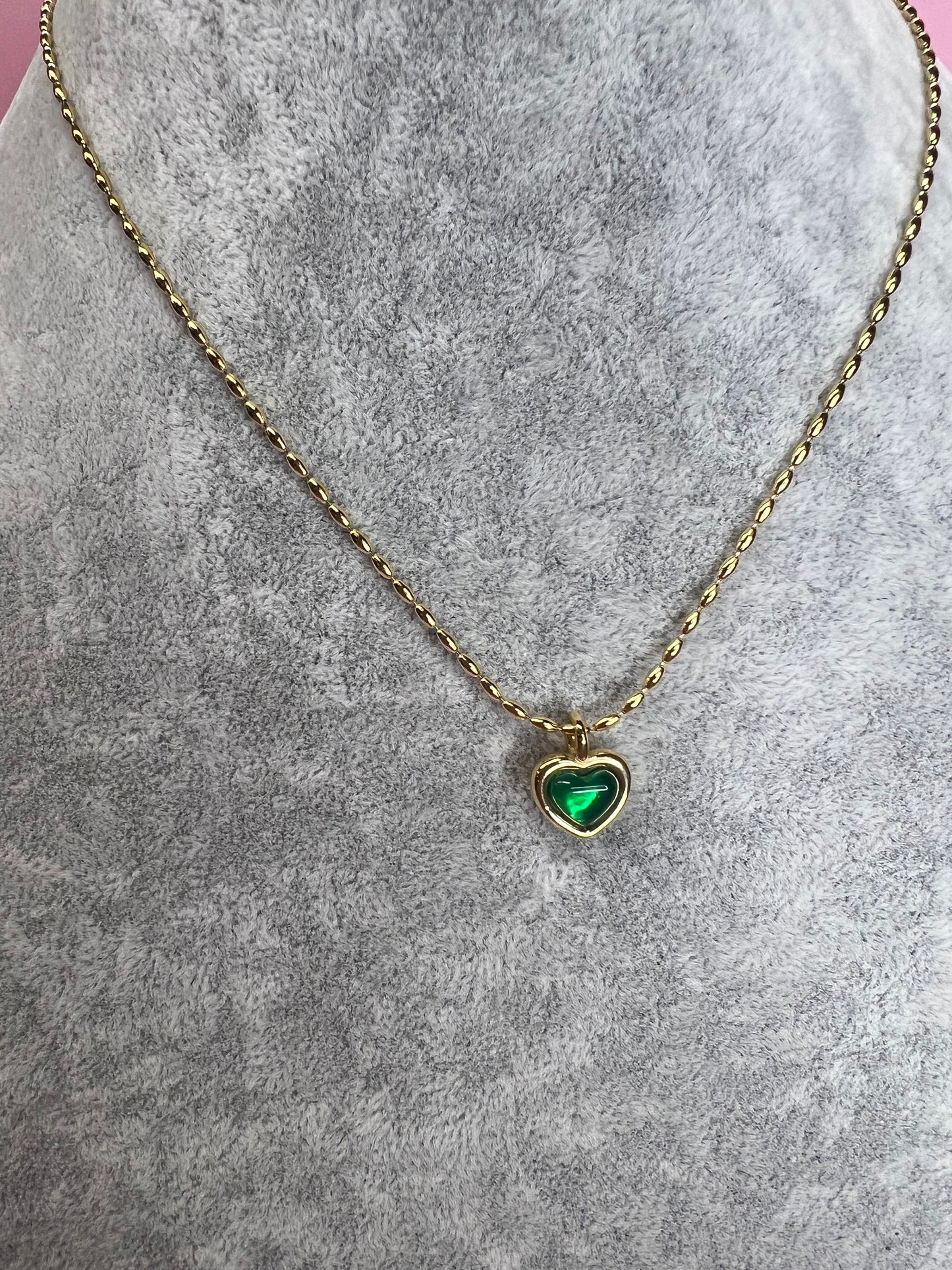 Ketting green hart 2