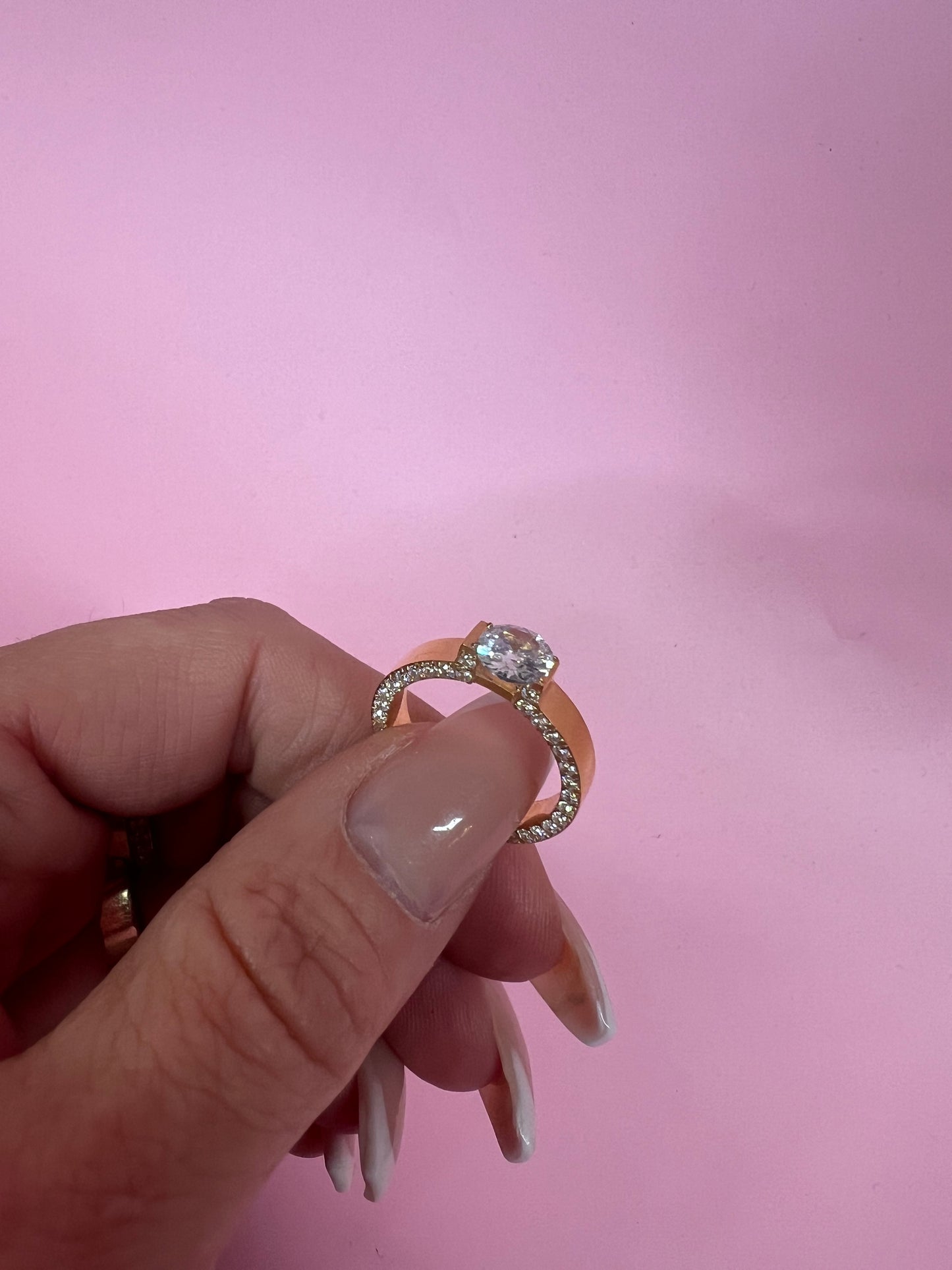 Ring little diamont goud