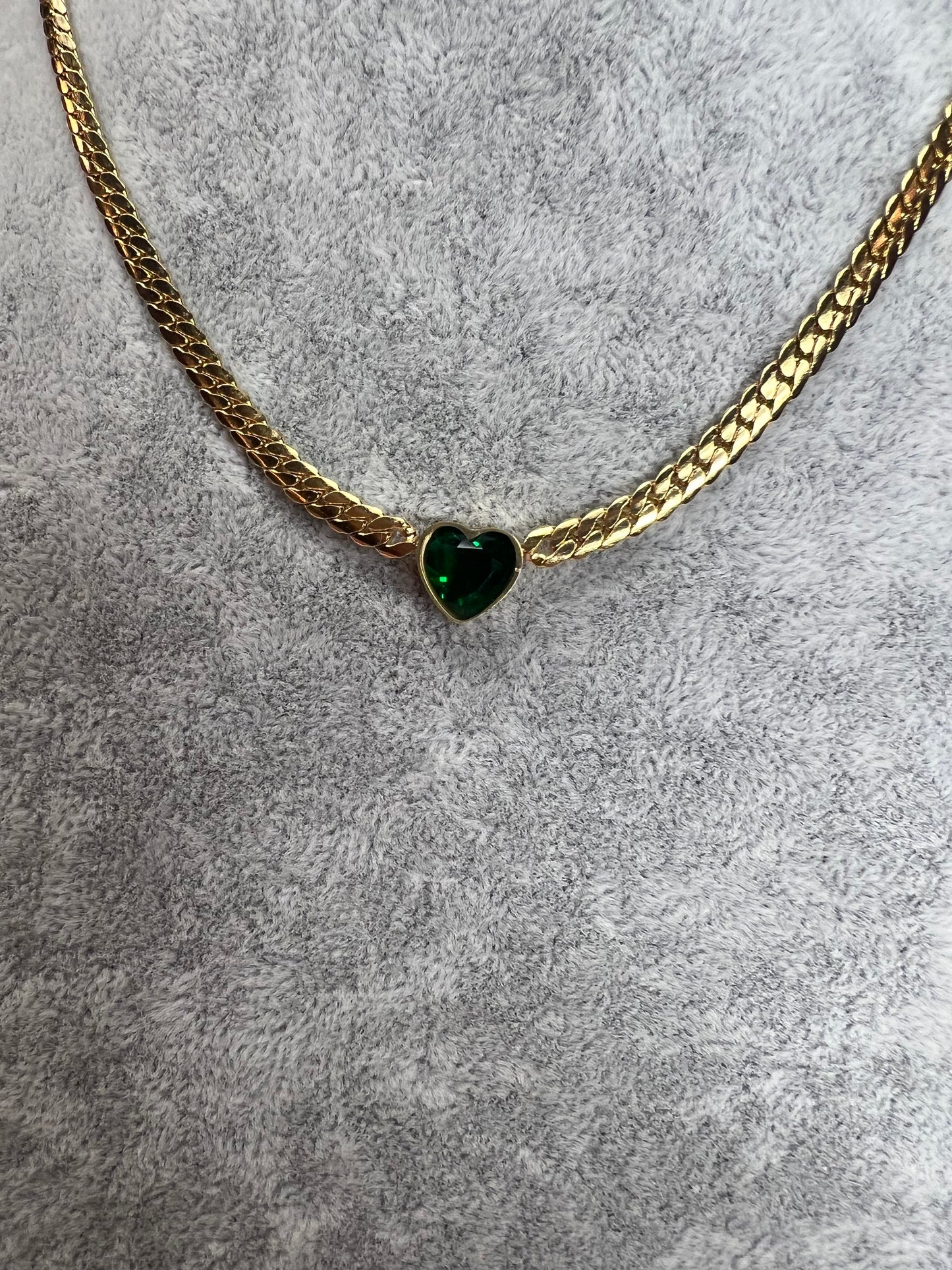 Ketting green hart