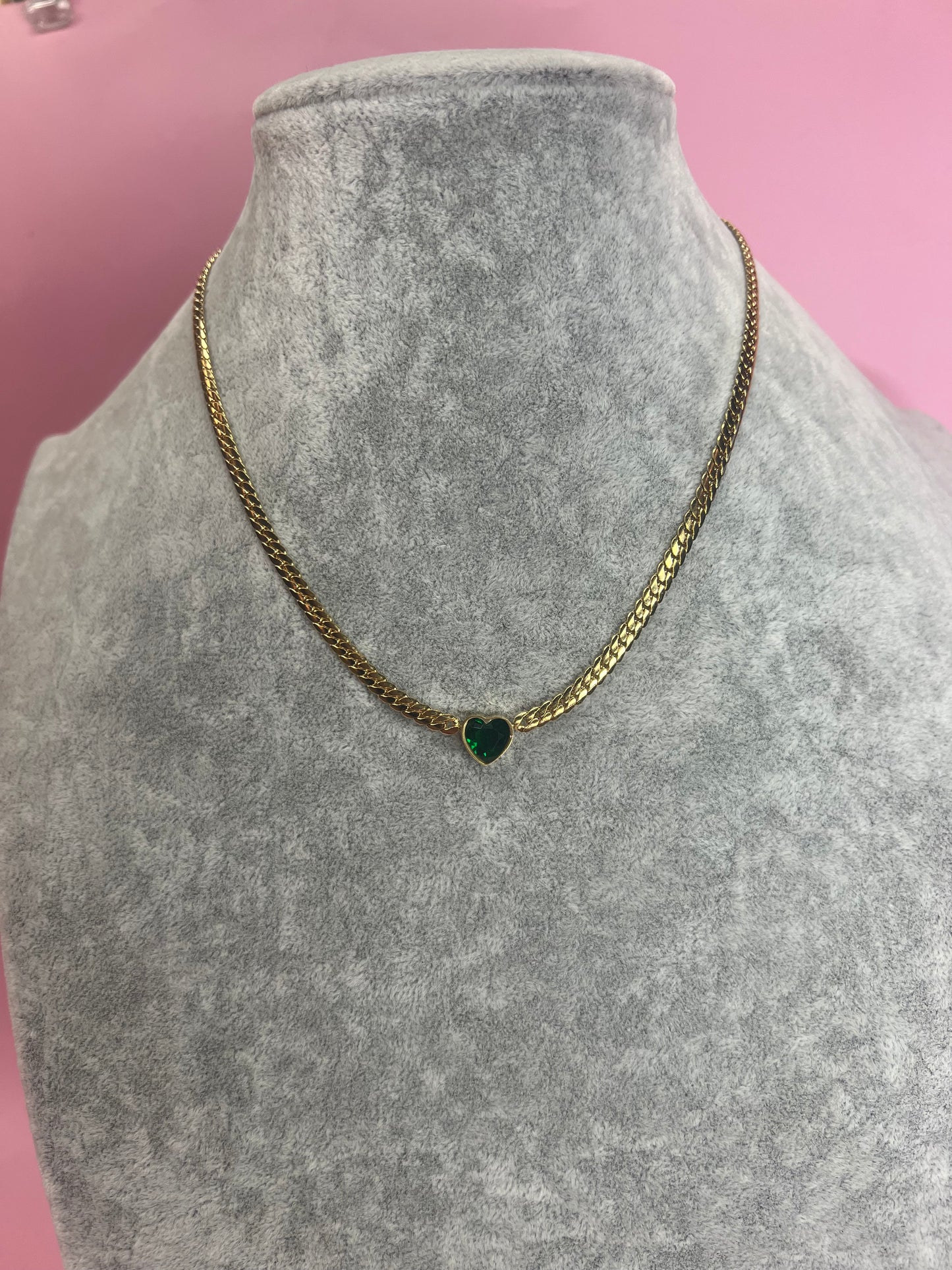 Ketting green hart