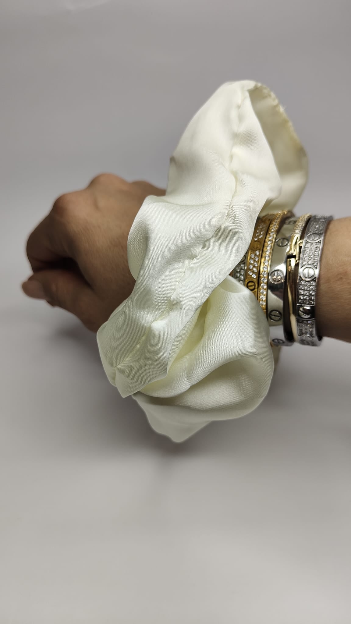 Grote Scrunchie off white