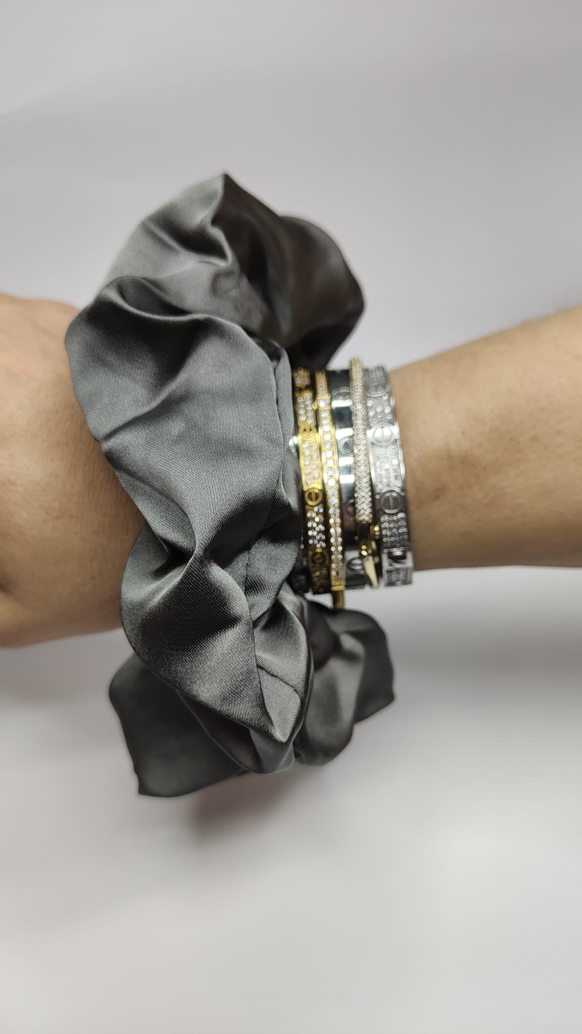 Grote Scrunchie grijs