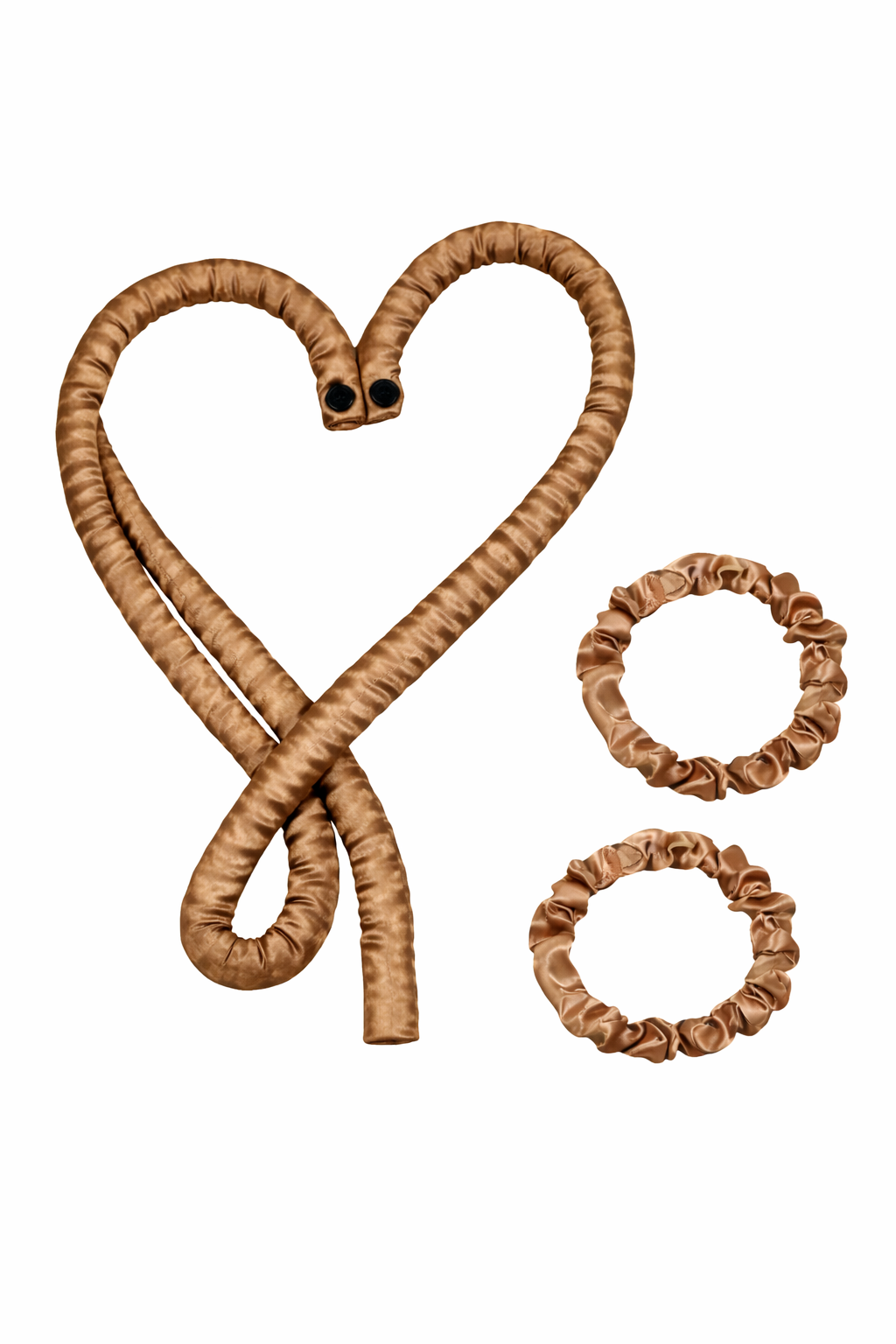 Mini Heatless curls bruin