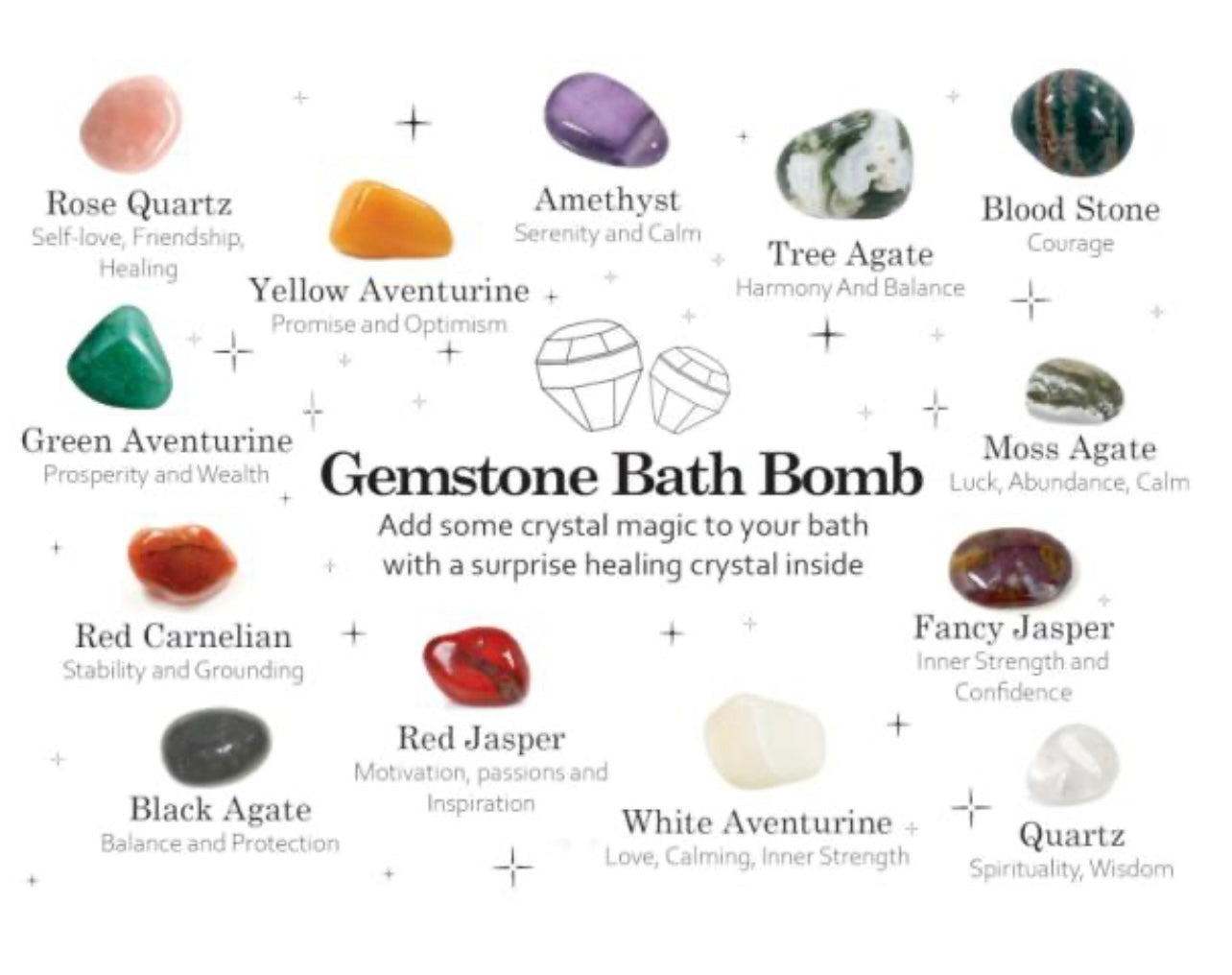 Verrassende gouden Bath Bomb met een edelsteen