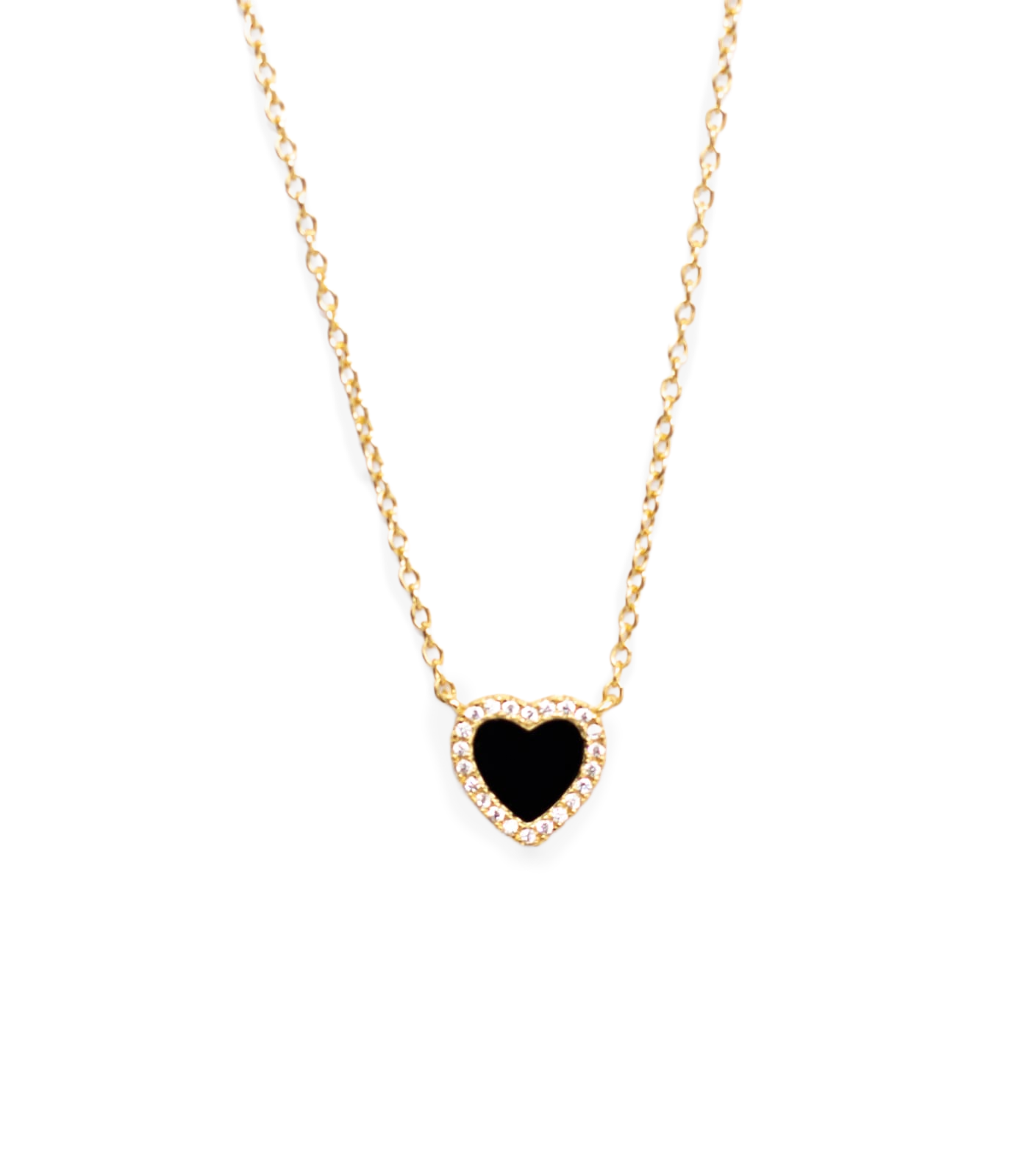 Ketting hart black small