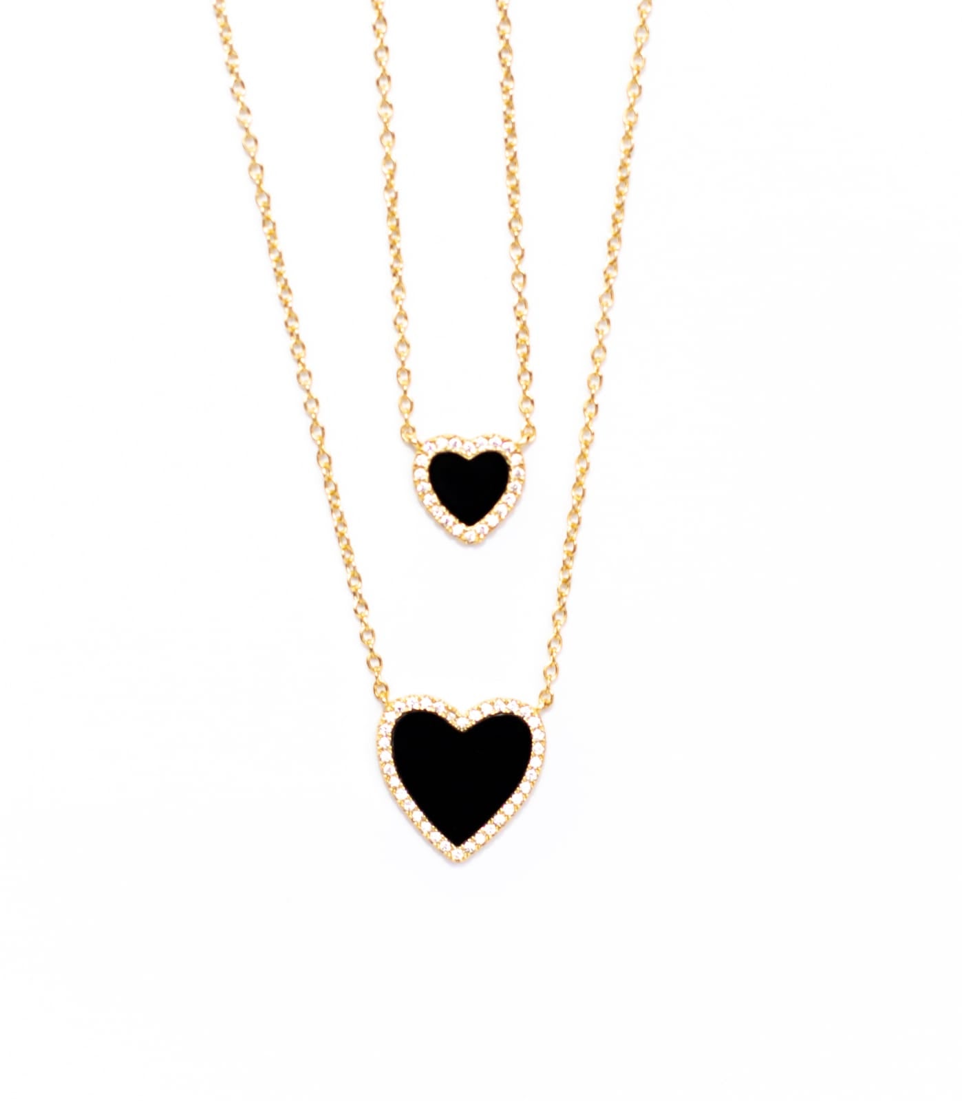 Ketting hart black small