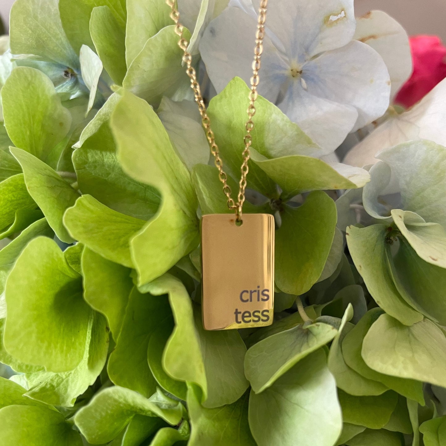 Gepersonaliseerde ketting ractangle
