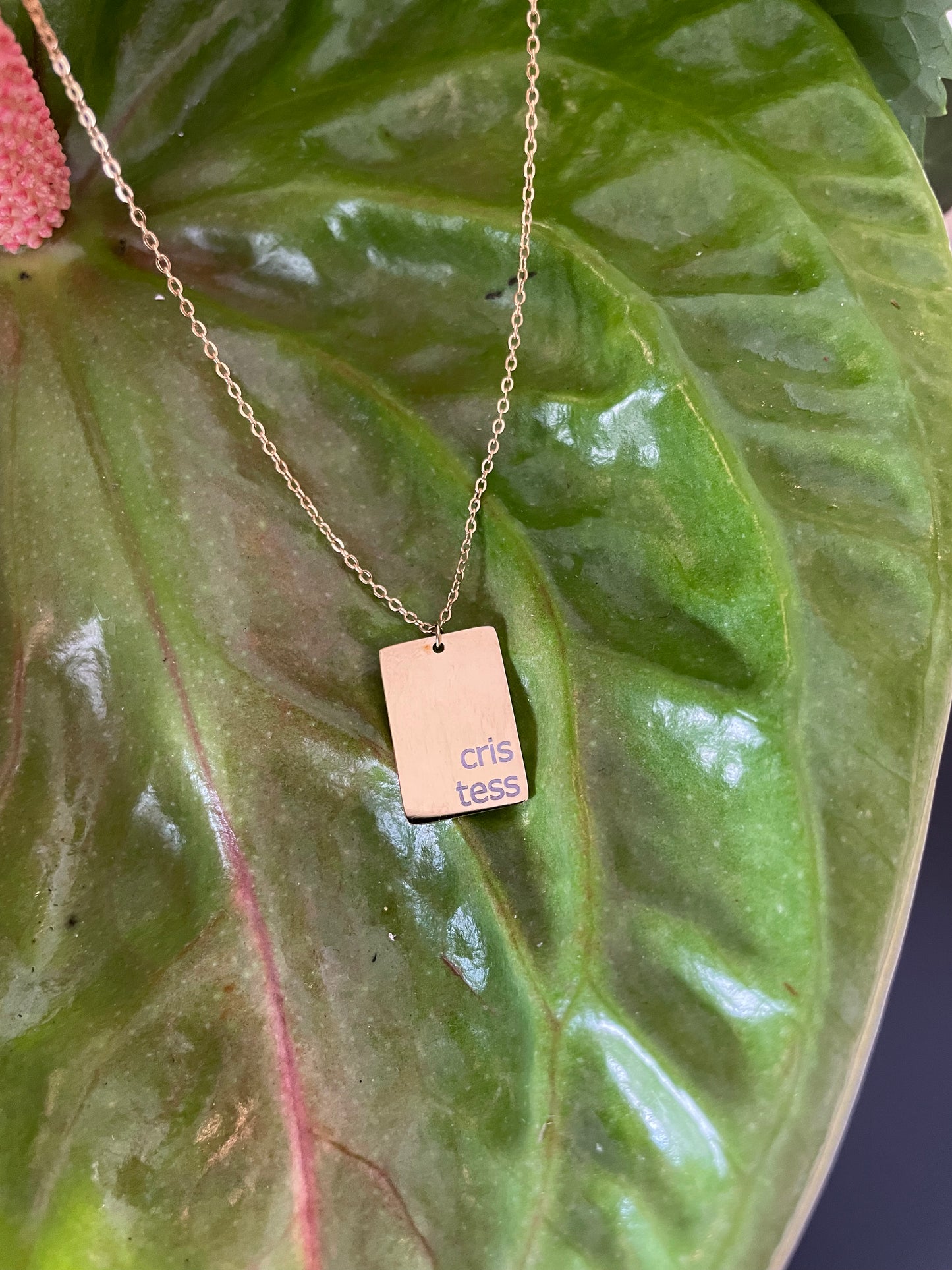 Gepersonaliseerde ketting ractangle