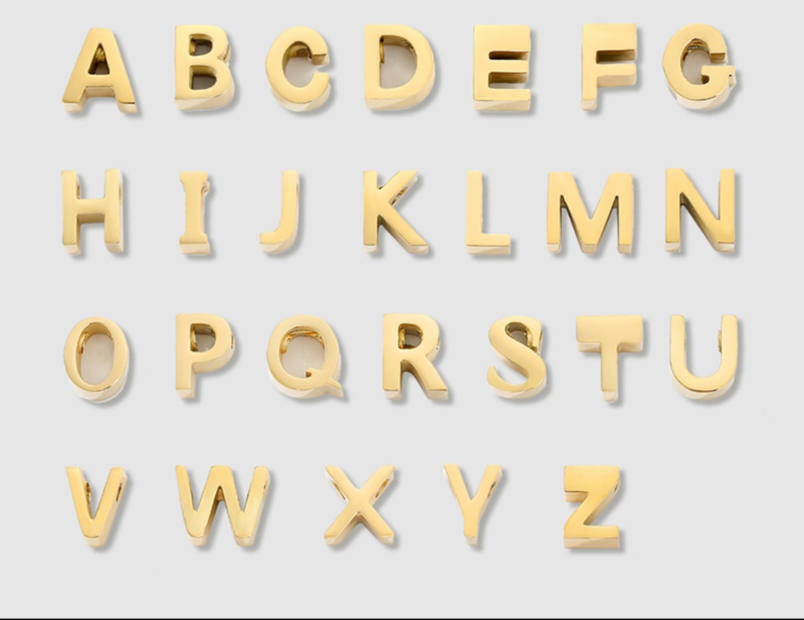 Letter ketting zirkonia 2 hangers