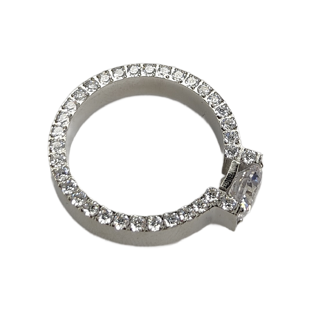 Ring little diamont witgoud