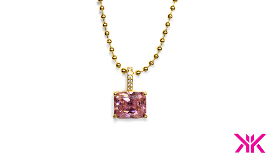 Ketting pink diamont