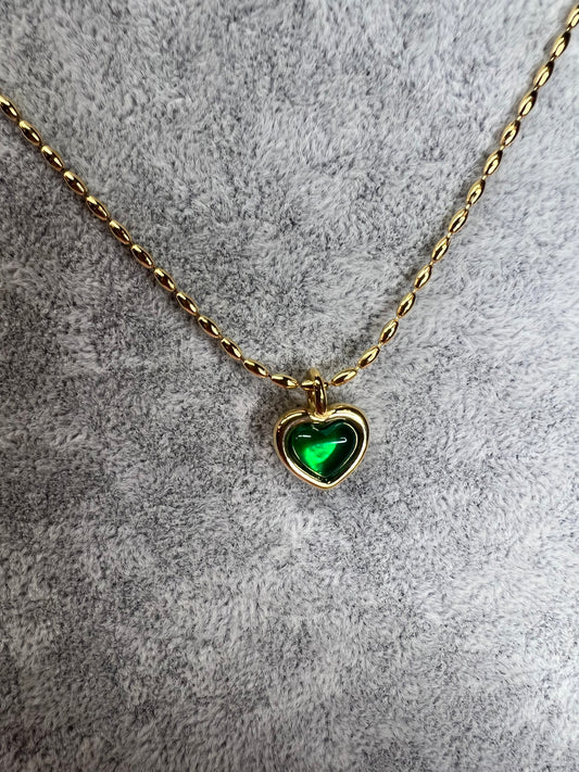 Ketting green hart 2