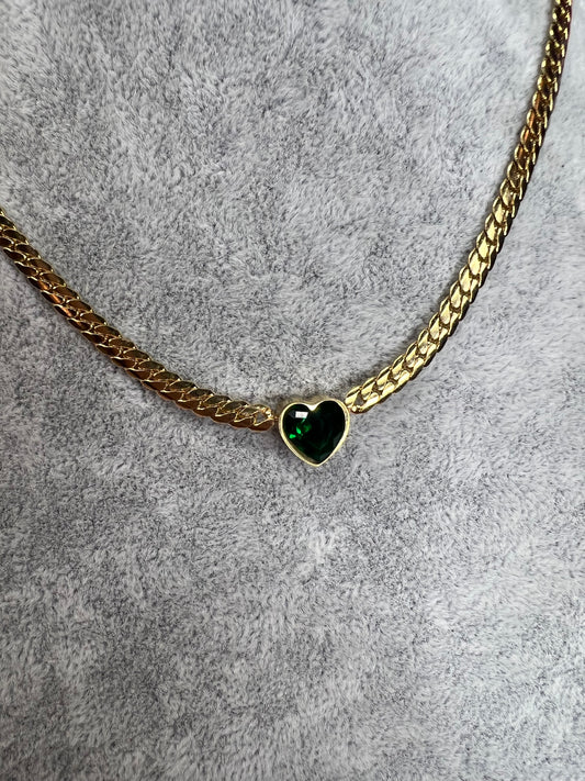 Ketting green hart