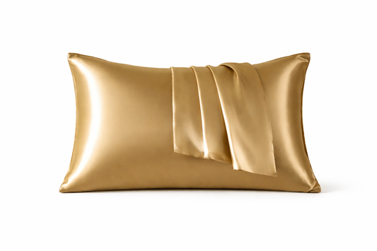 satijnen kussensloop goud