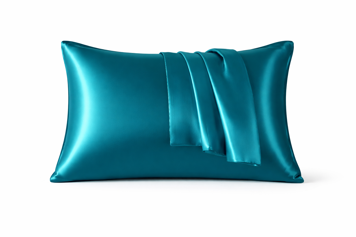 Satijnen kussen sloop turquoise