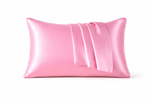 Satijnen kussen sloop roze