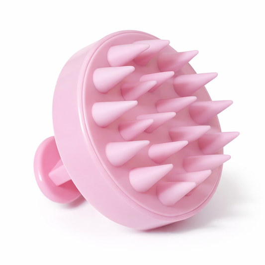 hoofd massage borstel roze