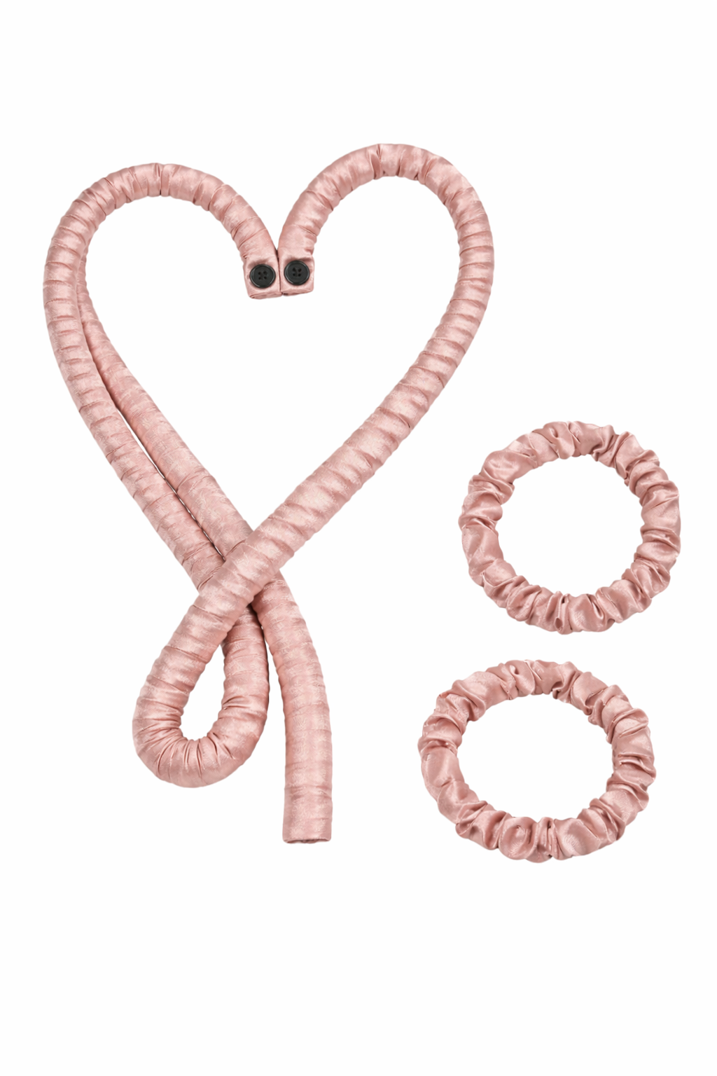 Mini Heatless curls licht roze