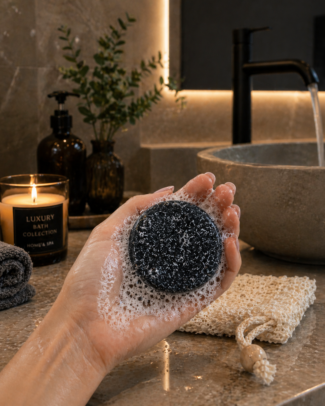 ⚫ Zwart – Houtskool 🧼 Diepe detox & frisse reset Voor alle haartypes – diepe reiniging en frisse hoofdhuid ✨ Verwijdert build-up, overtollig vet en laat het haar fris en luchtig aanvoelen