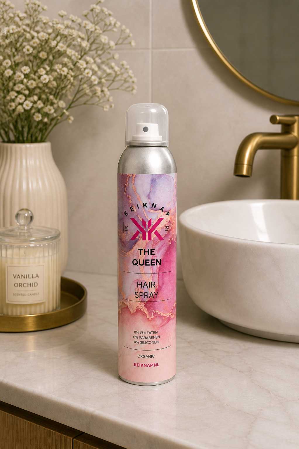 The queen organic hairspray