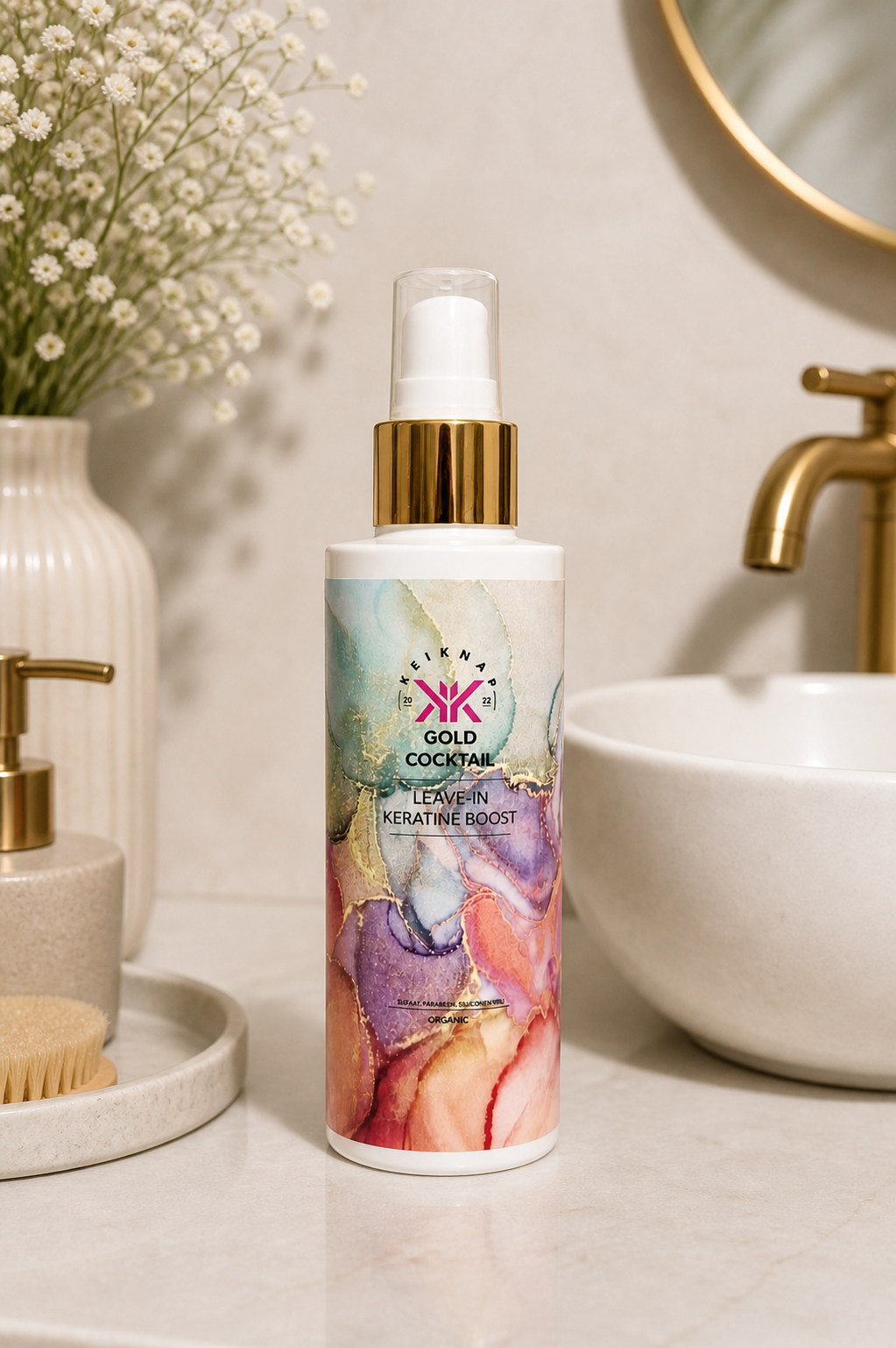 Gold cocktail keratine booster