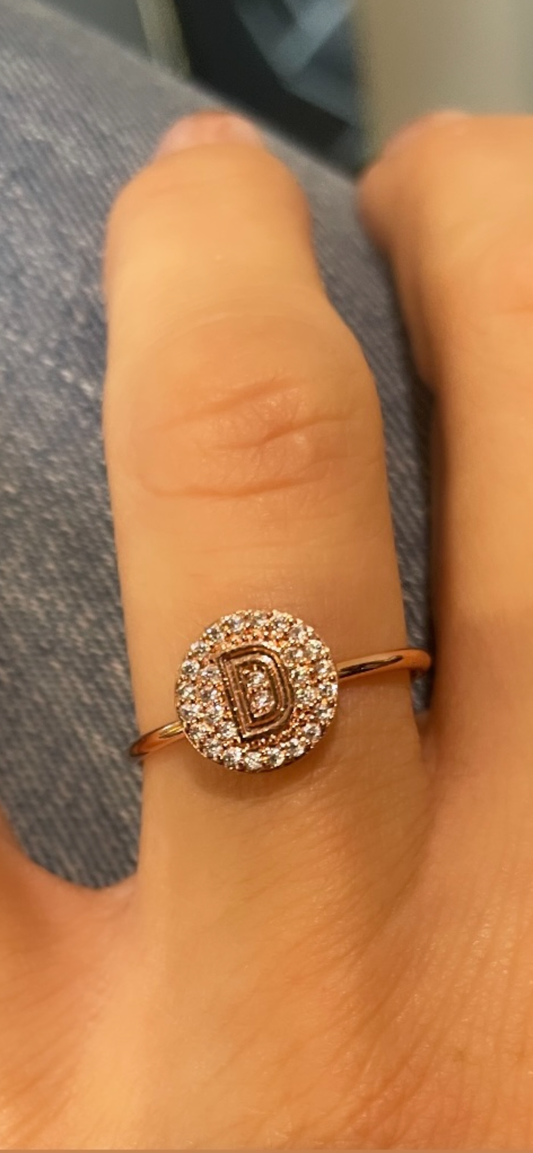 Gepersonaliseerde letter ring