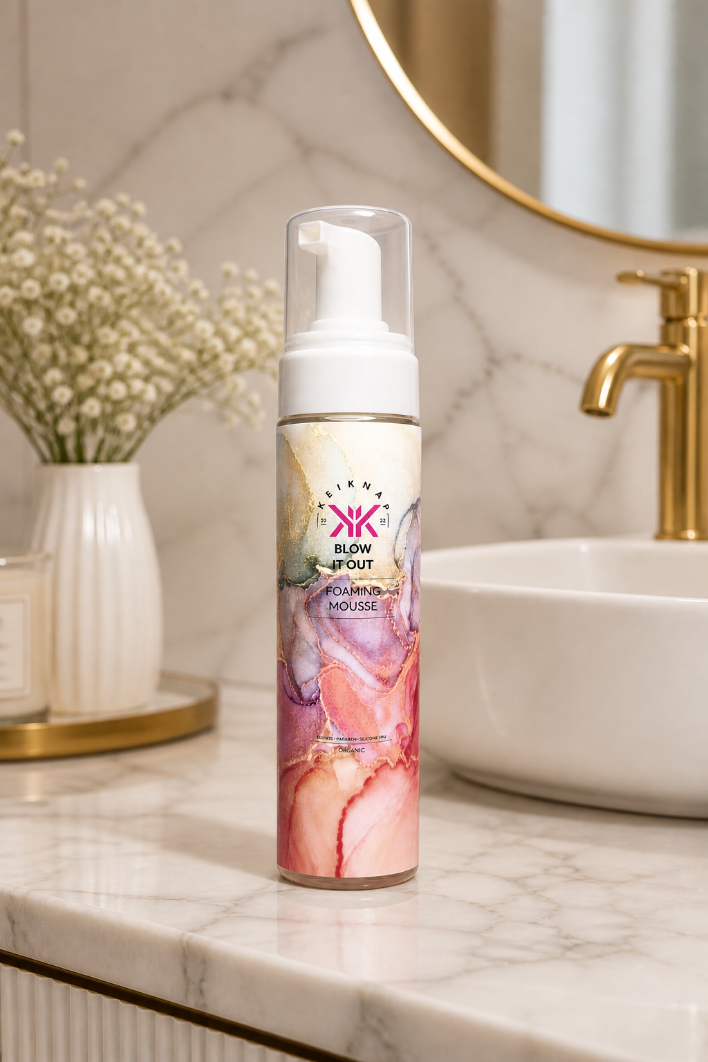 Blow it out organic foaming mousse